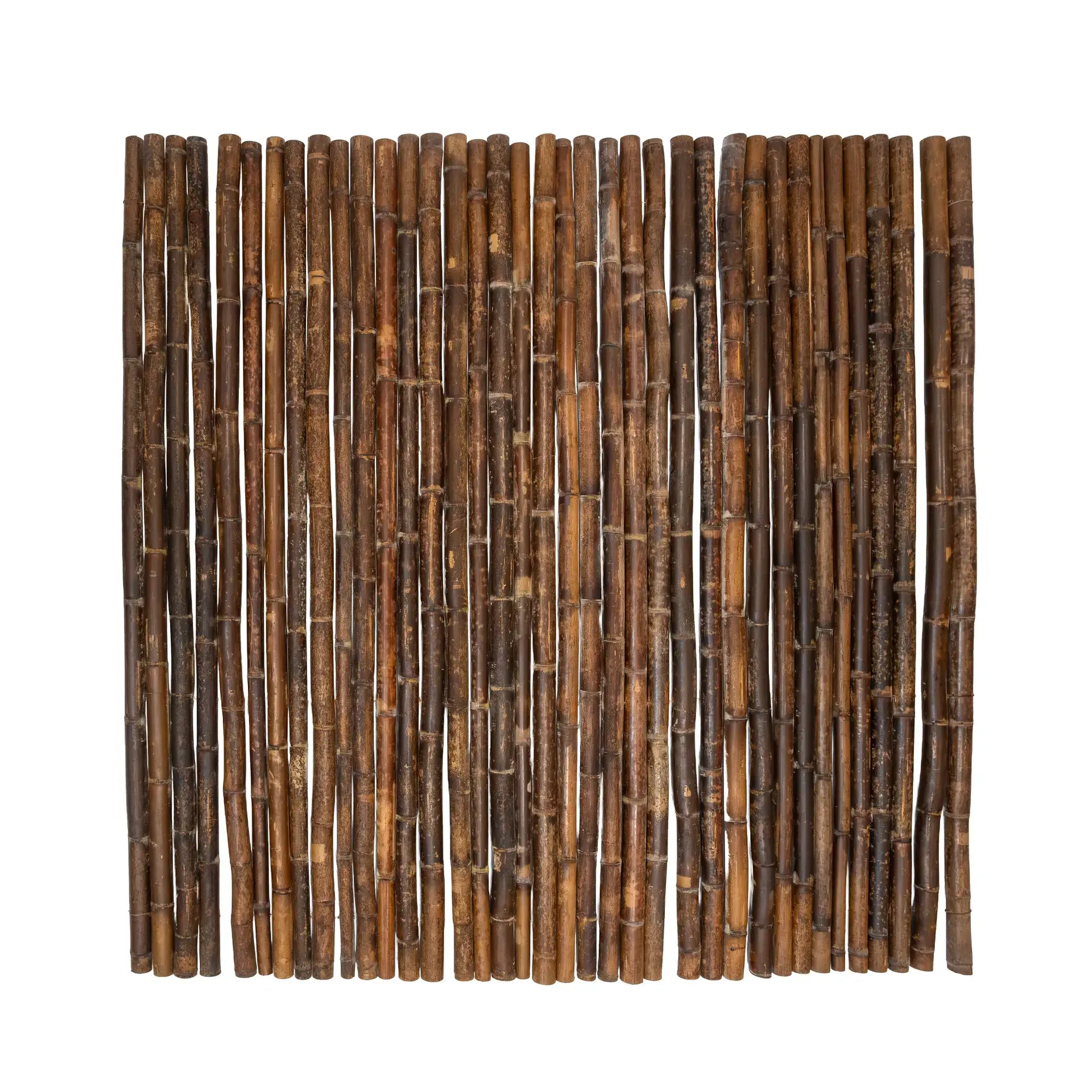 Bamboemat zwart halfrond 50-60 mm - 200 x 180 cm