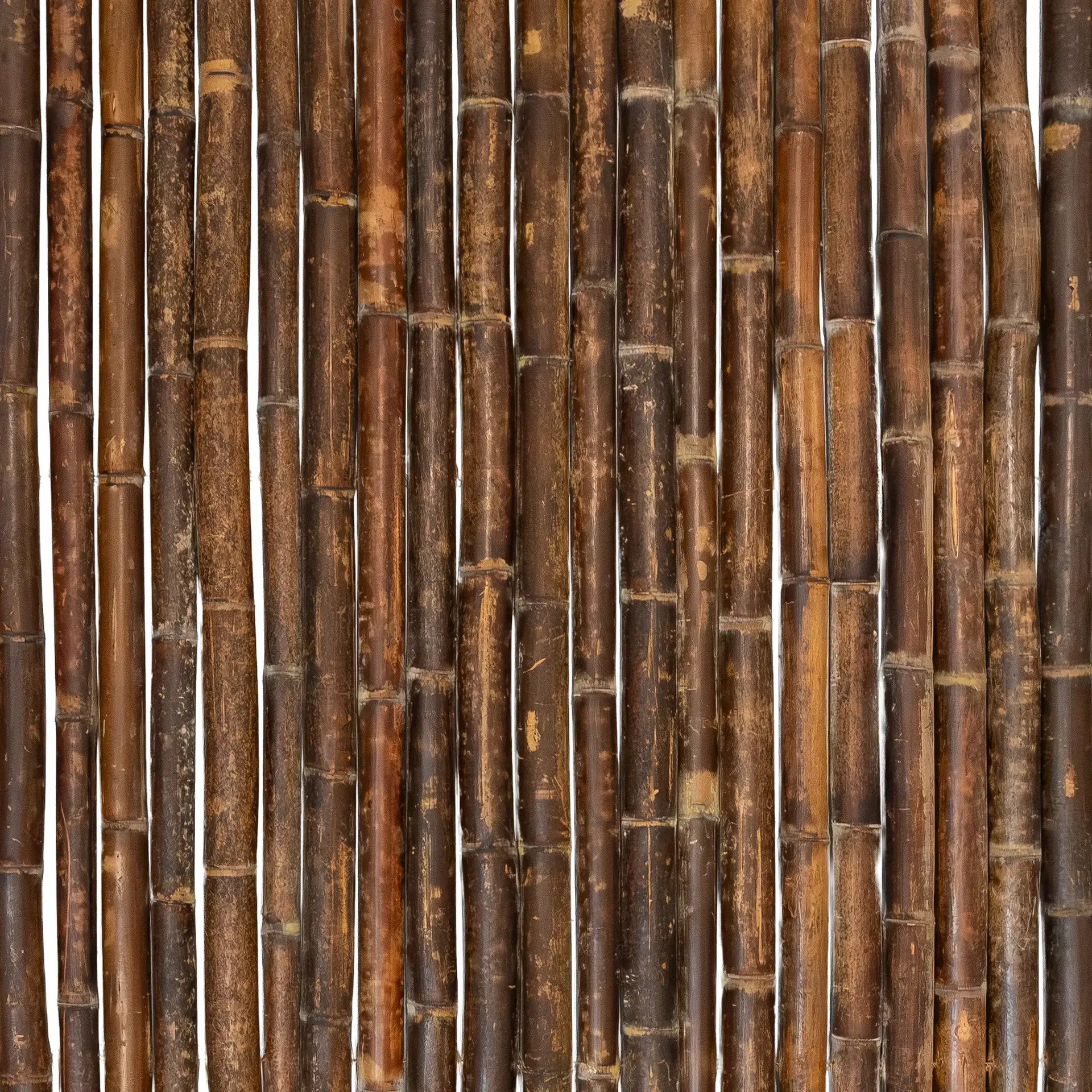 Bamboemat zwart halfrond 50-60 mm - 200 x 180 cm